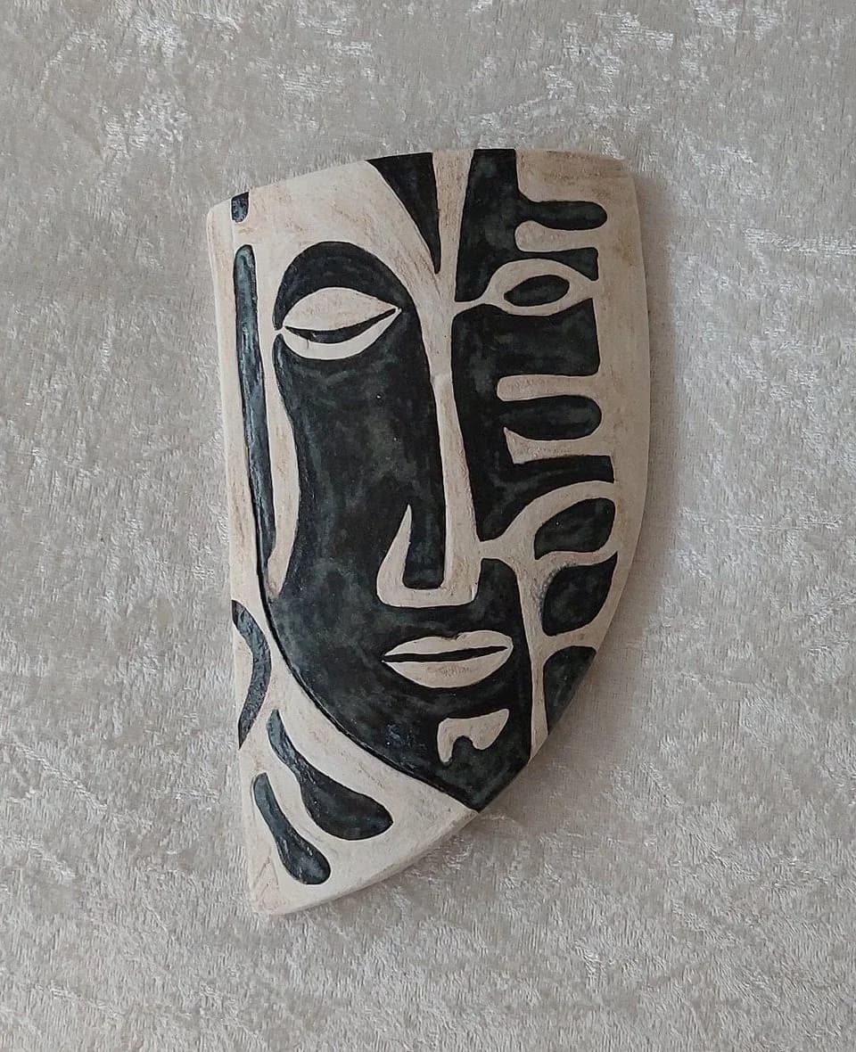 Ansigtsfragment IV – keramikrelief